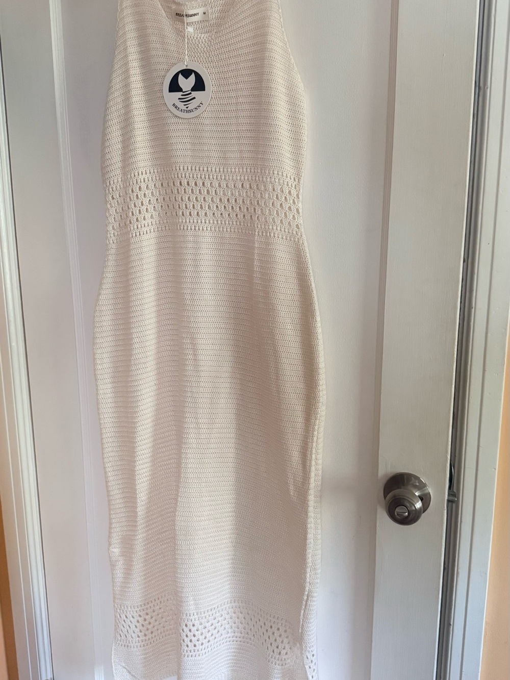 Sleeveless Knit Midi Dress in Cream - NWT